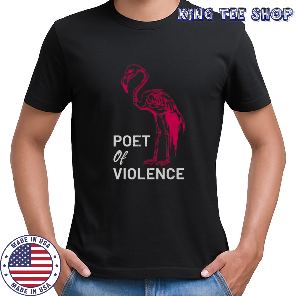 Poet Of Violence Flamingo Skeleton T-Shirt