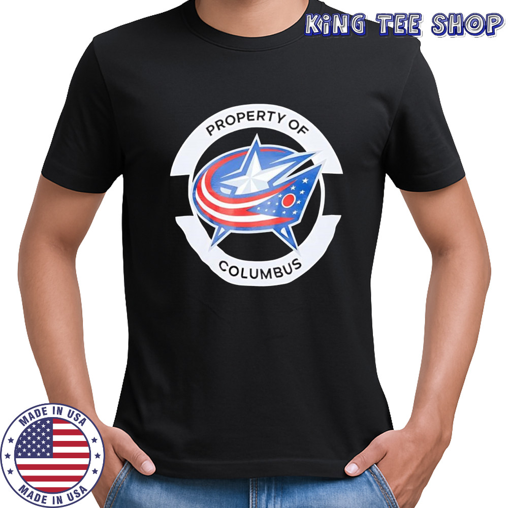 Property Of Columbus Blue Jackets logo shirt