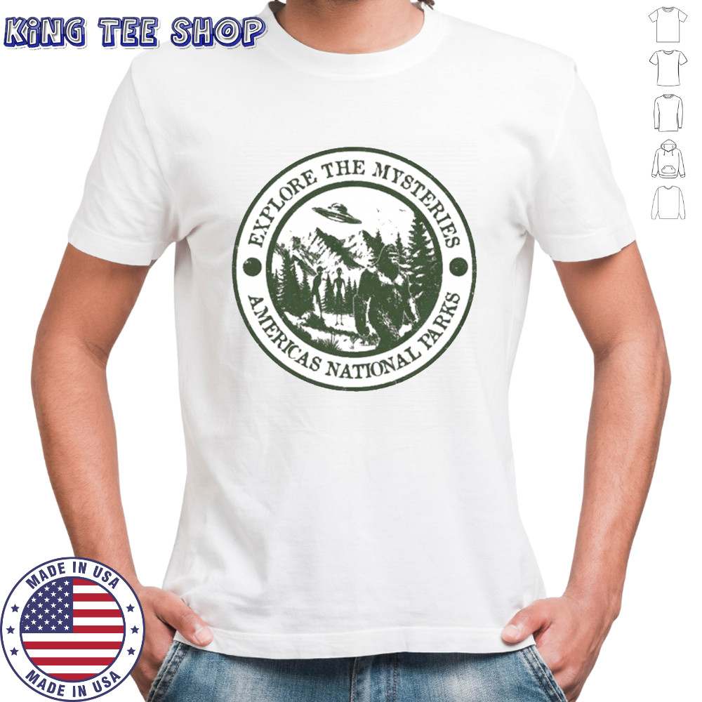 Psychopoly Explore The Mysteries Americas National Parks Bigfoot UFO T-shirt