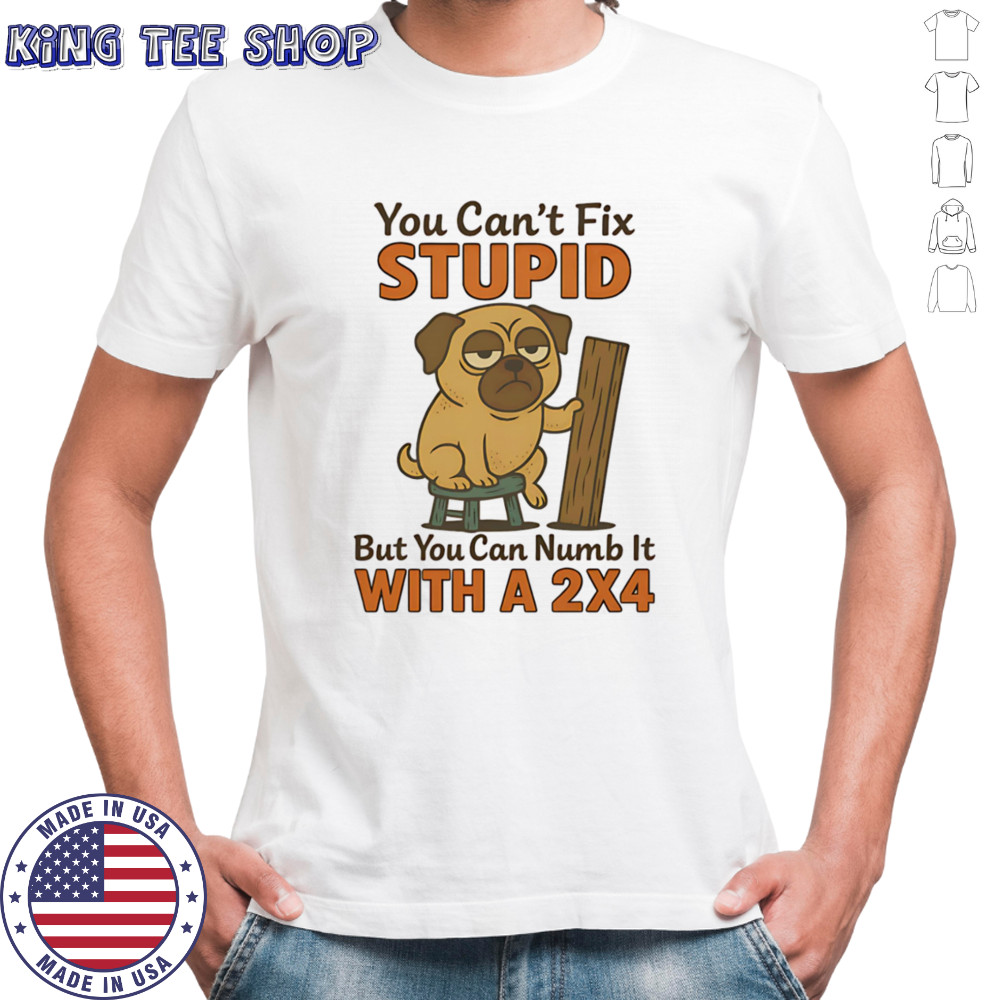 Pug you can’t fix stupid but you can numb it with a 2×4 shirt