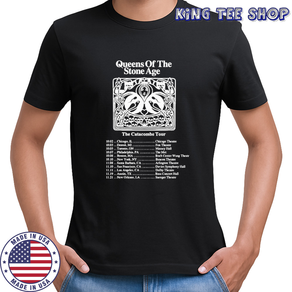 Queens Of The Stone Age The Catacombs Tour 2025 With Dates T-shirt