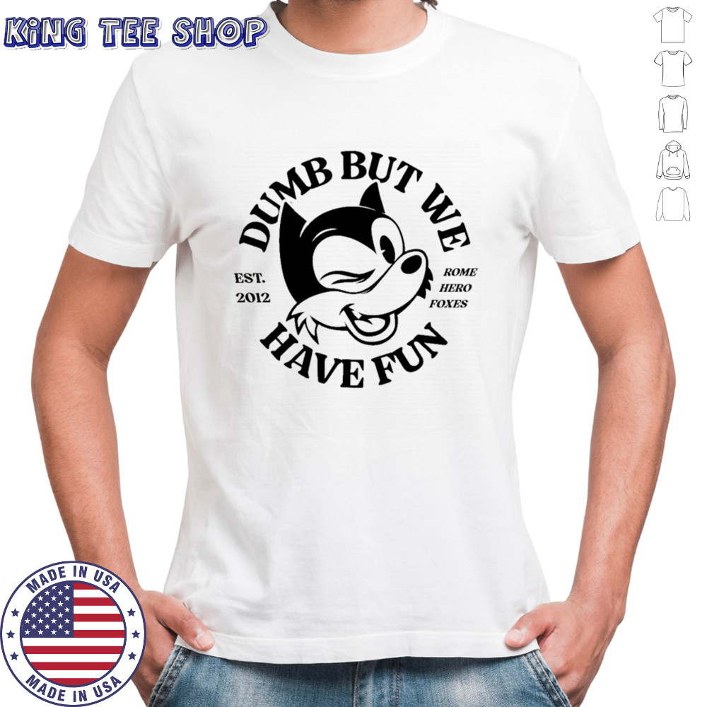 Rome Hero Foxes Dumb But We Have Fun Est 2012 Felix Cat T-Shirt