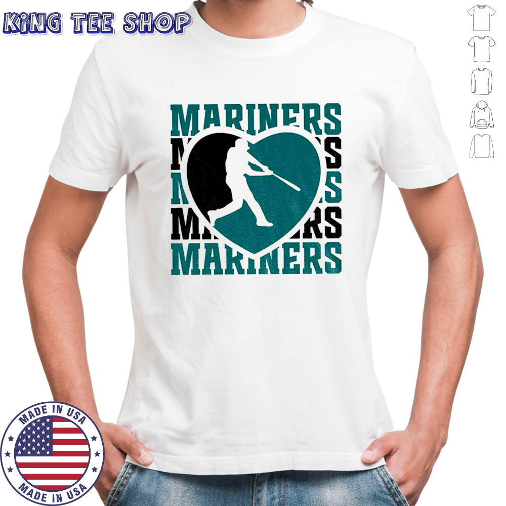 Seattle Mariners Baseball logo heart MLB for fan t-shirt