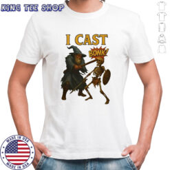 Skeleton Wizard i cast bonk Halloween shirt