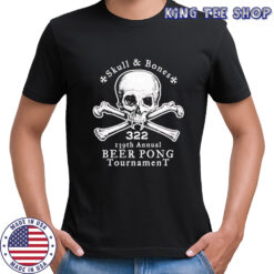 Skull and bones 139th annual beer pong tournament shirt