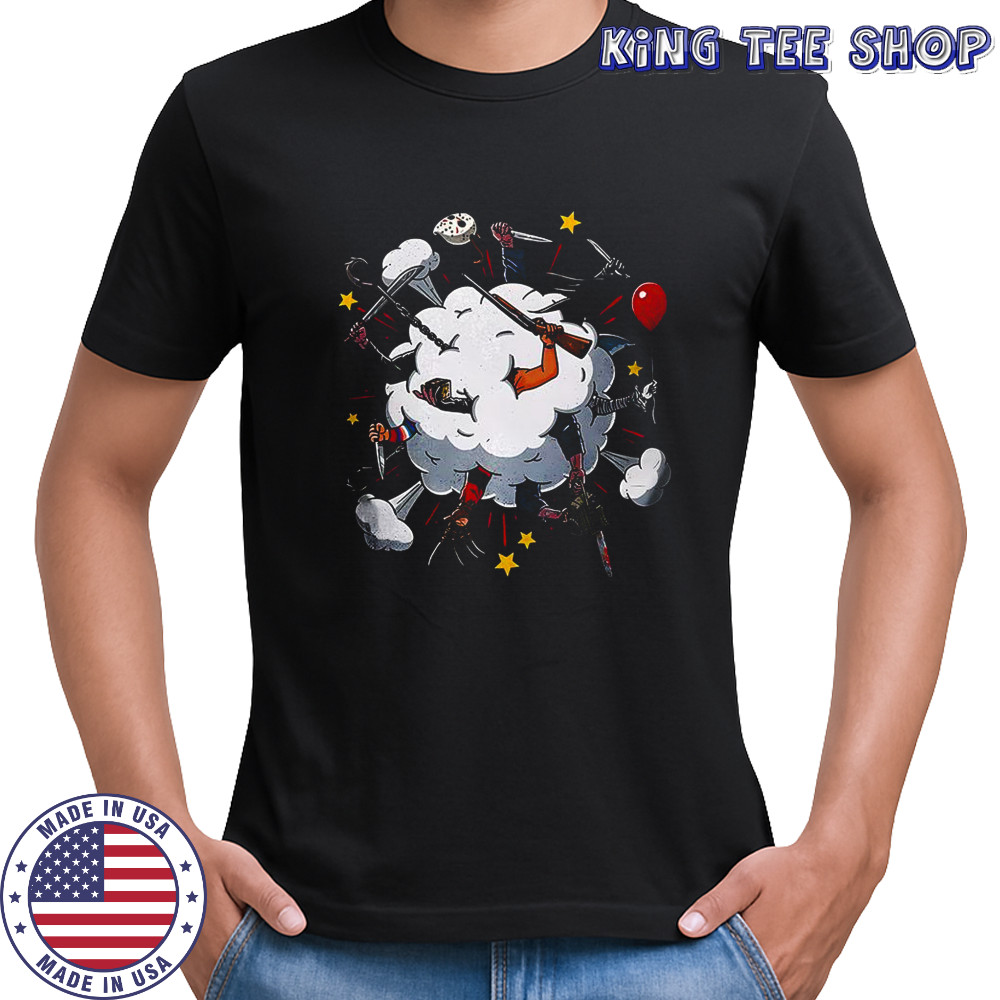 Slashers fight horror movie villain hallowenn shirt