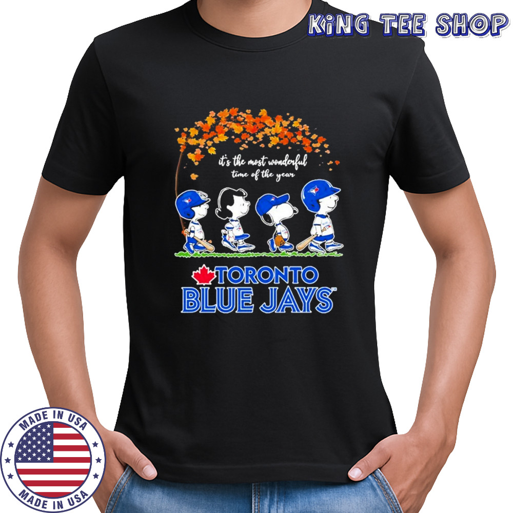 Snoopy And Friends The Peanuts Toronto Blue Jays It’s The Most Wonderful Time Of The Year T-shirt