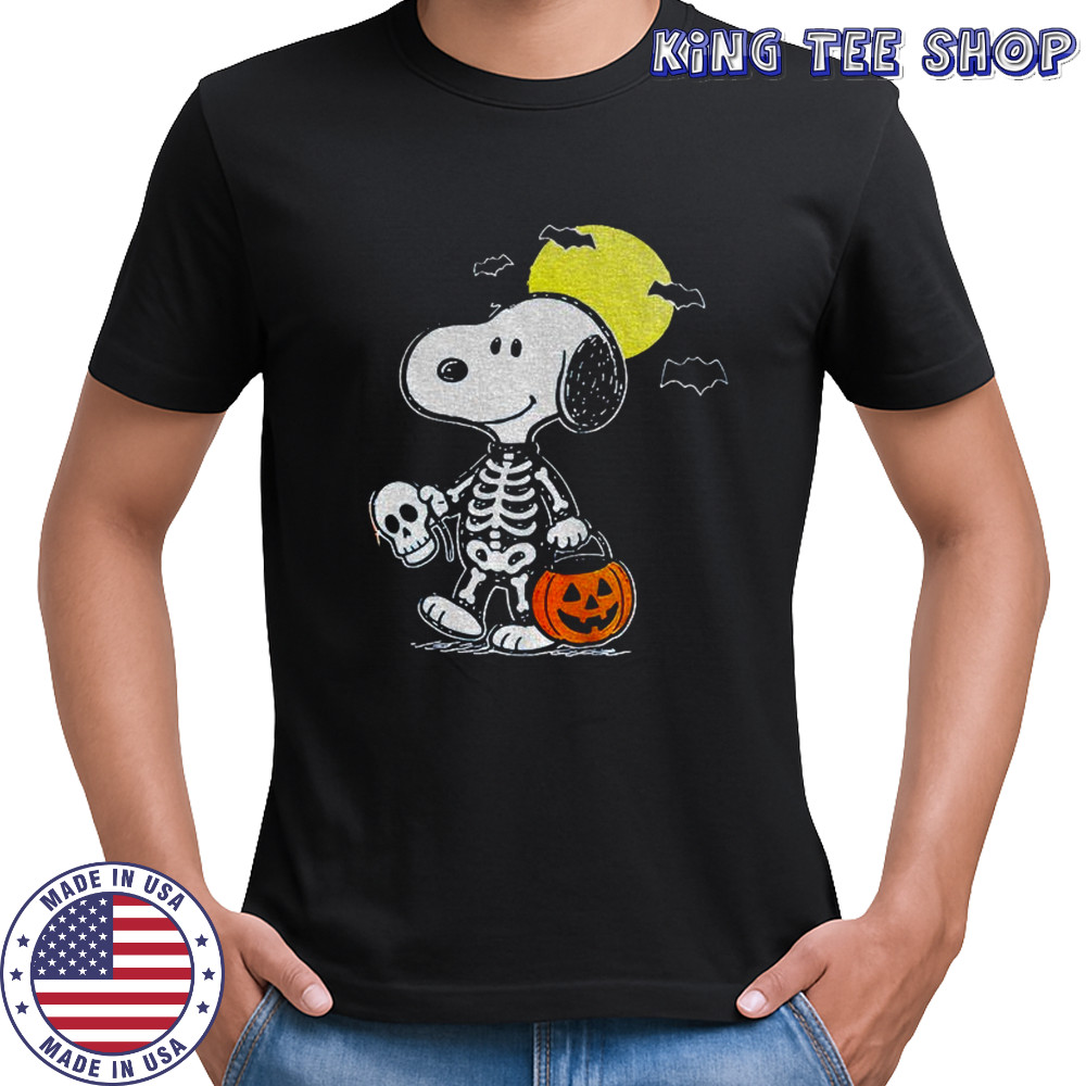 Snoopy Dog skeleton Happy Halloween shirt