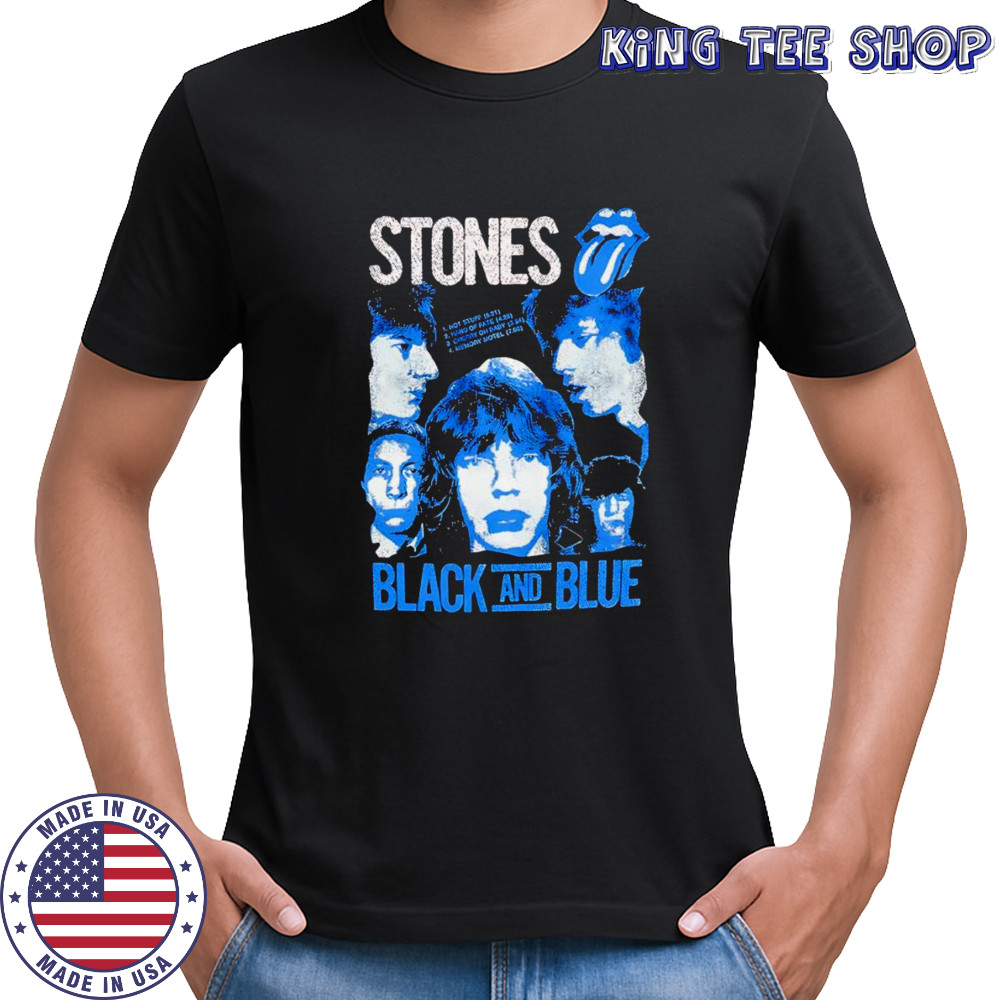 Stones black and blue shirt
