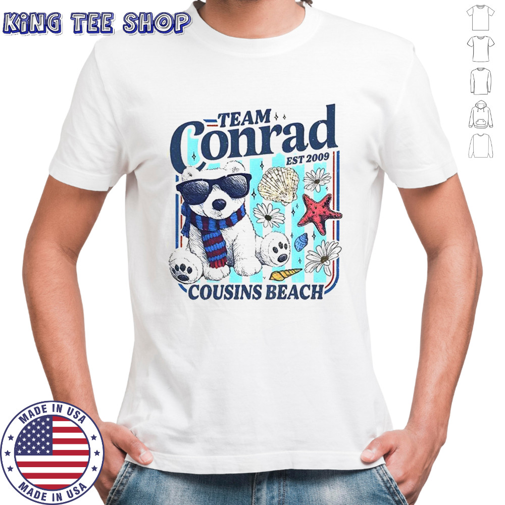 Team Conrad Junior Mint Bear Cousins Beach shirt