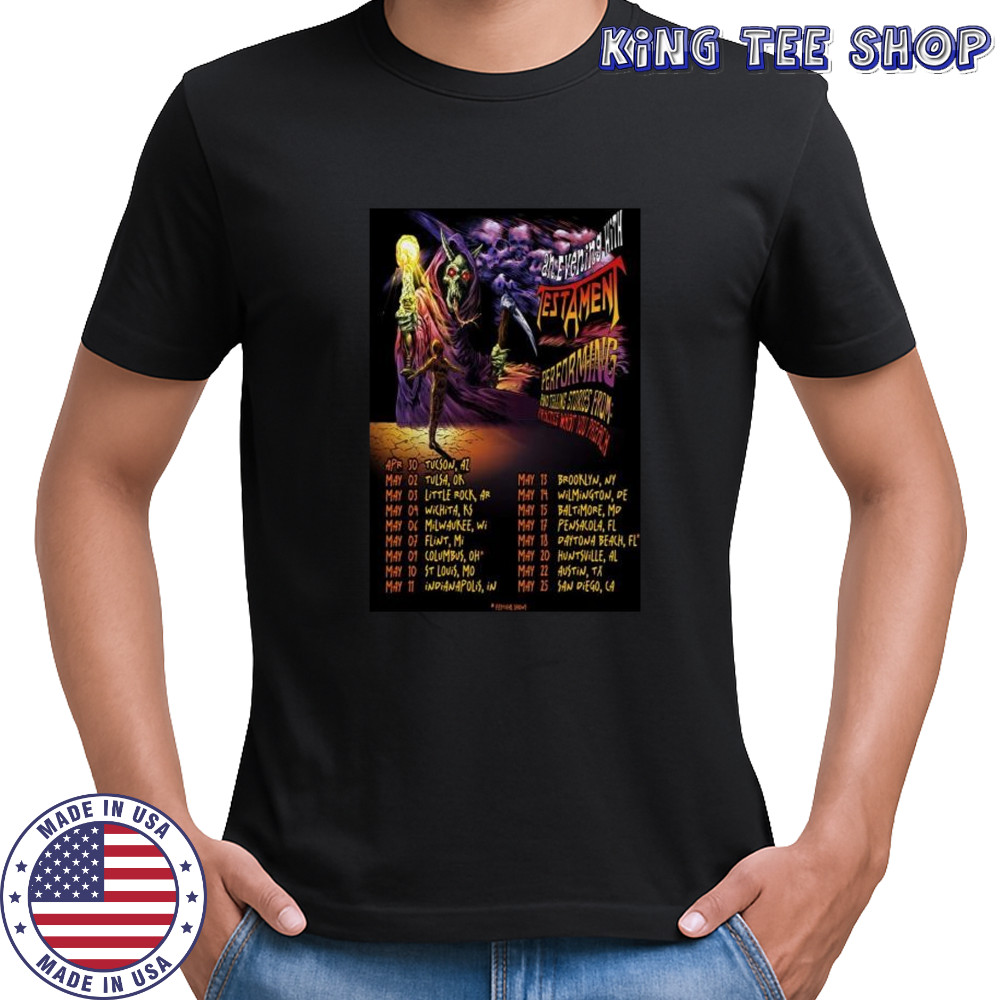 Testament An Evening Practice What You Preach Tour 2025 T-shirt