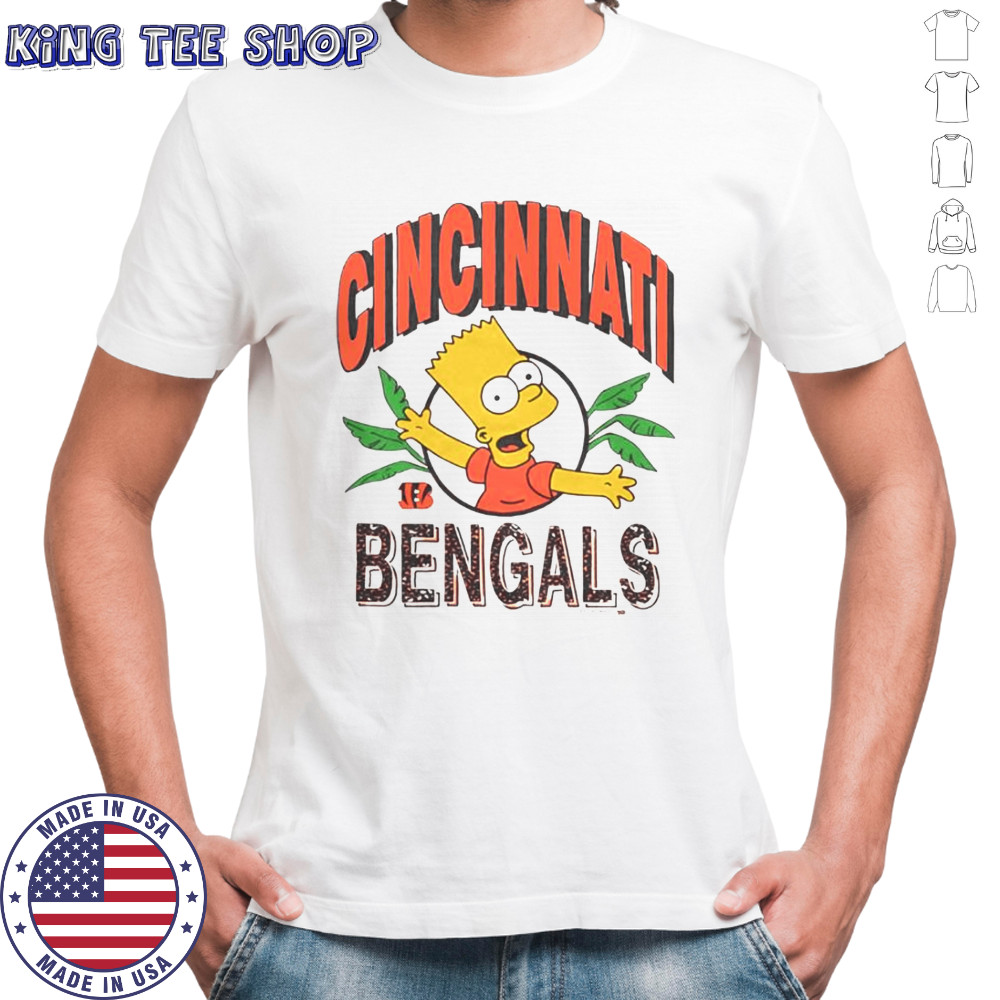 The Simpsons Bart X Cincinnati Bengals Jungle T-Shirt