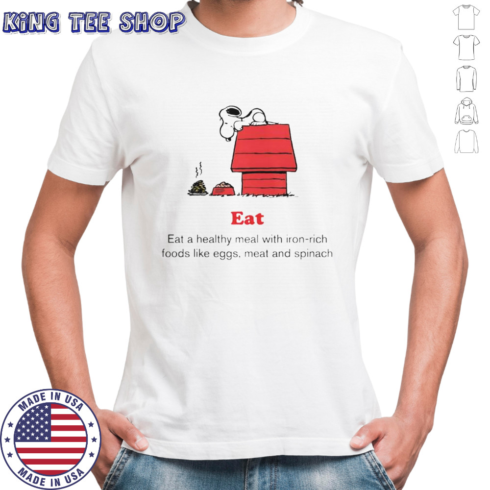 Top Peanuts X American Red Cross Eat A Healthy Meal With Iron-Rich Foods Like Eggs Meat And Spinach T-Shirt