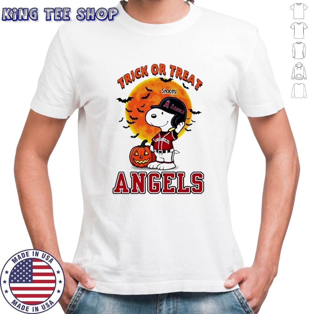 Trick or Treat Los Angeles Angels Snoopy Halloween shirt