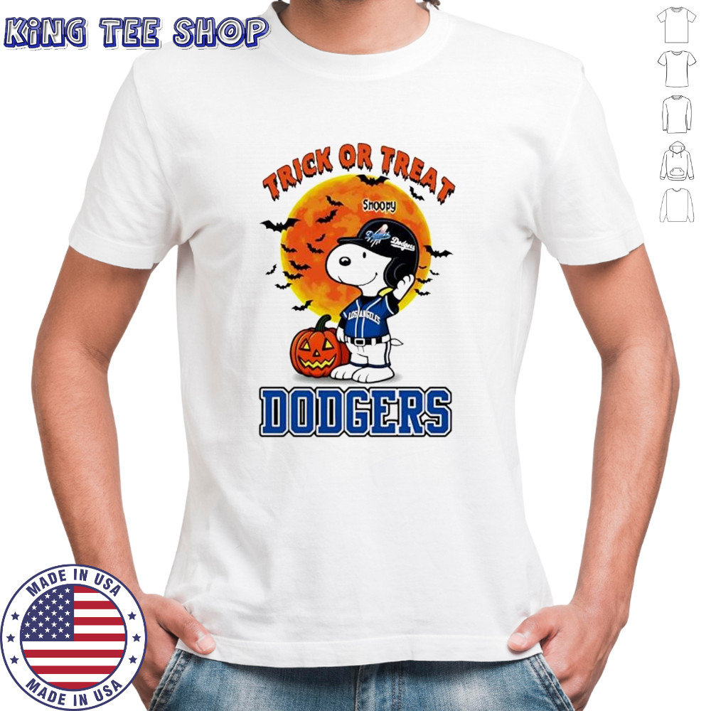 Trick or Treat Los Angeles Dodgers Snoopy Halloween shirt