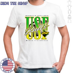 USF South Florida Bulls football march victorious neon retro shirt