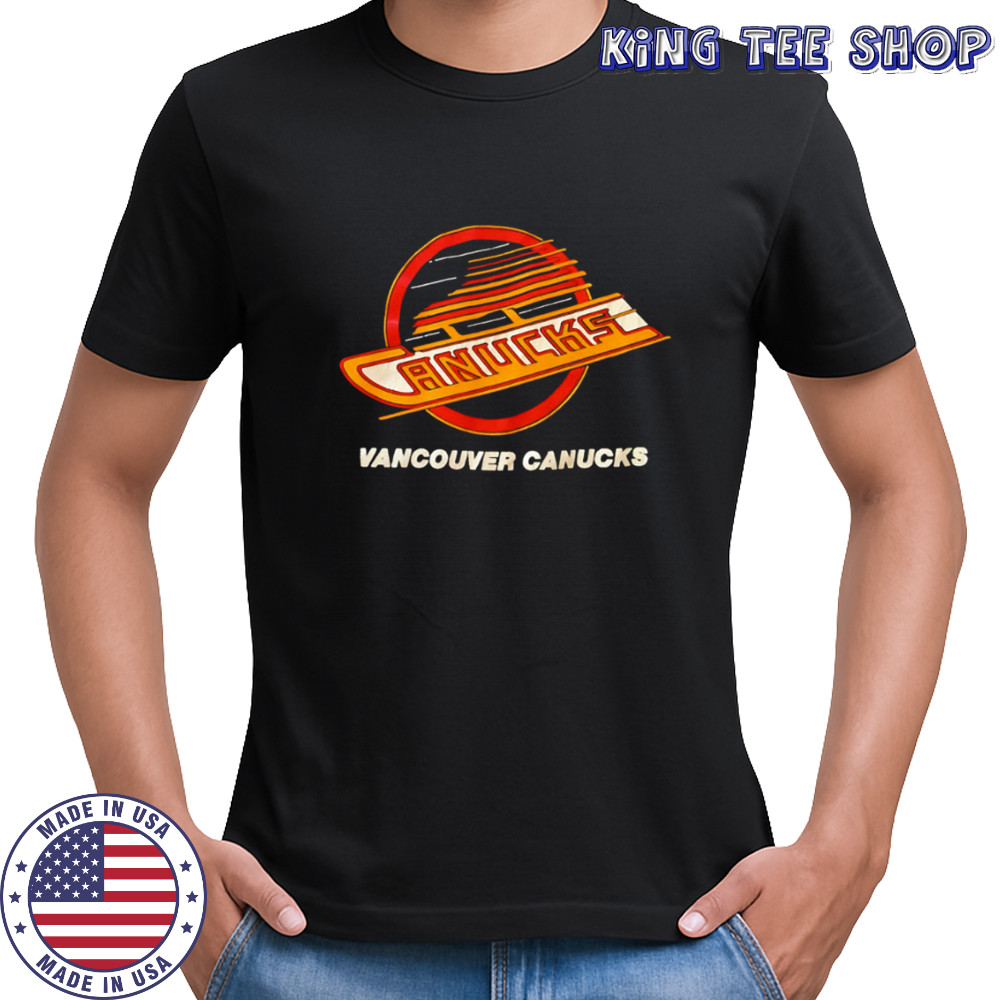 Vancouver Canucks Retro V-Logo Hockey Graphic shirt