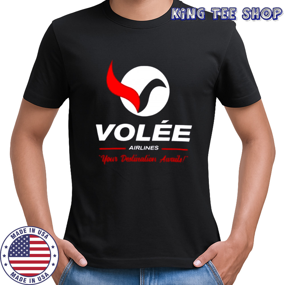 Volée Airlines Your Destination Awaits Logo T-Shirt