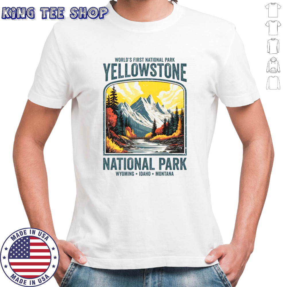 Yellowstone National Park Vintage Hiking Camping Nature shirt
