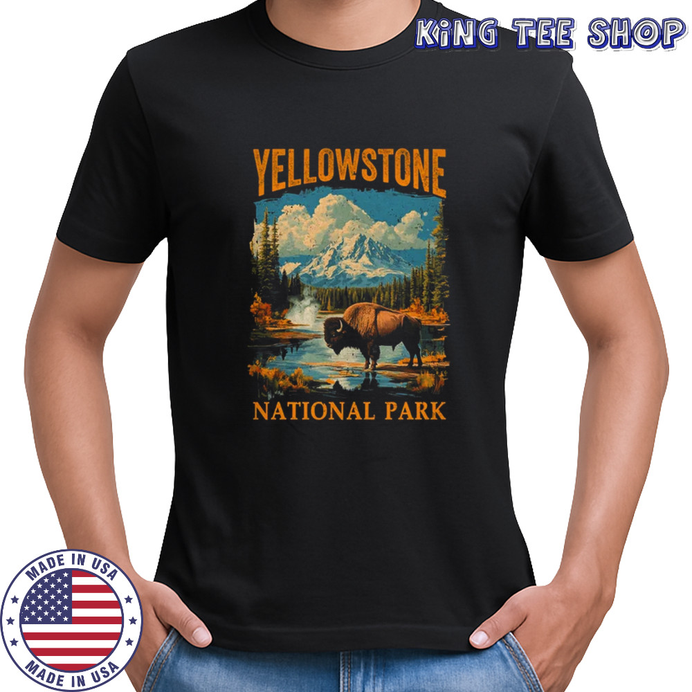 Yellowstone National Park Vintage Hiking Camping shirt