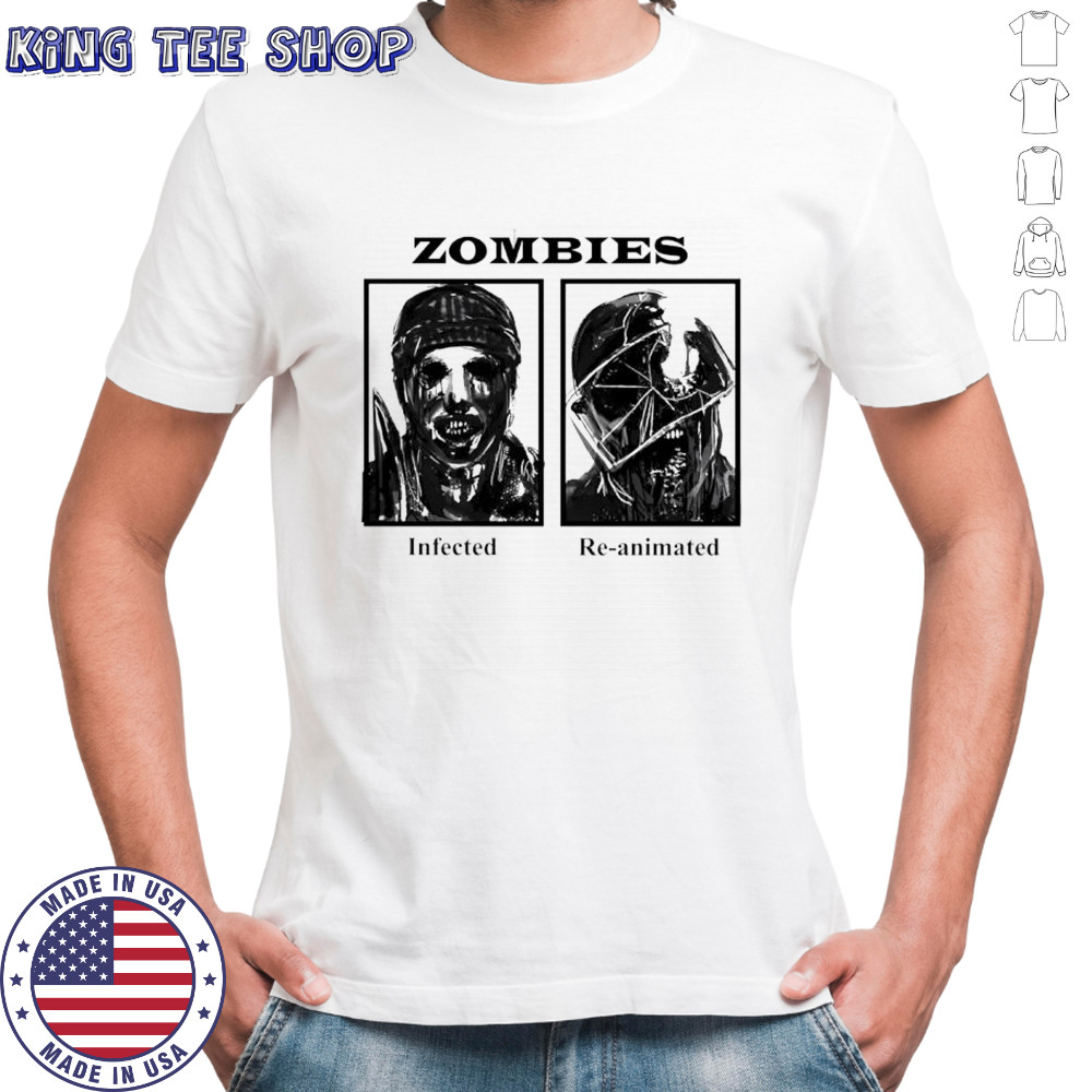 Zombies infected re-animated horror shirt