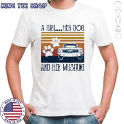 A Girl Her Dog And Her Mustang Vintage Shirt