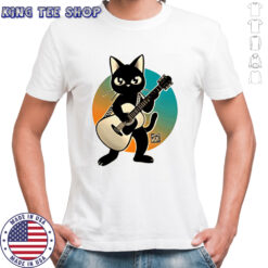 Acoustic guitar Black Cat T-shirt