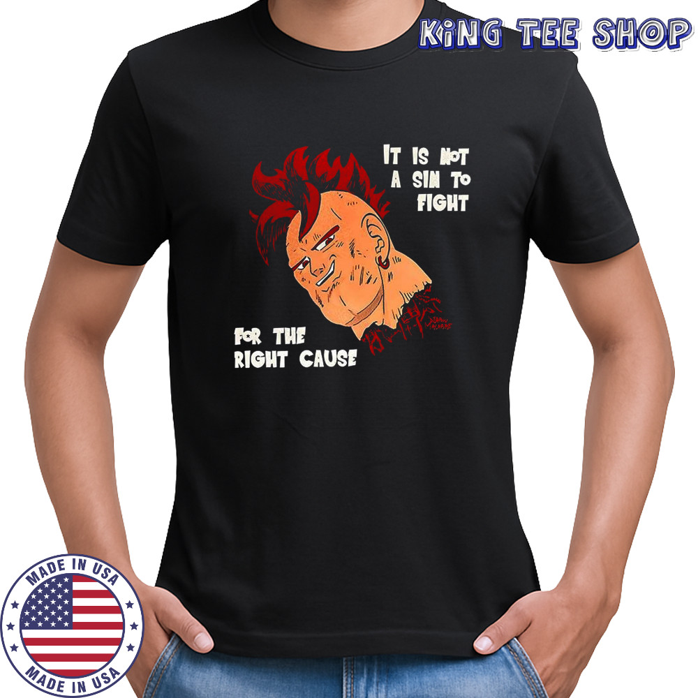 Android 16 Dragon Ball It’s not a sin to fight for the right cause diablo macabre shirt