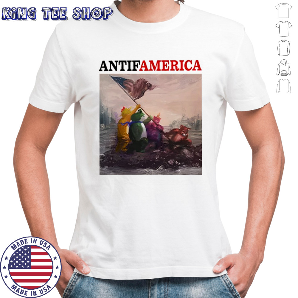 Antifamerica Portland Frog photo shirt
