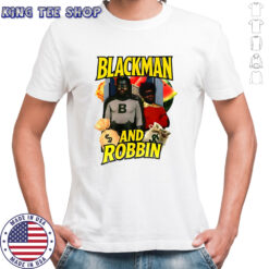 Blackman and Robbin Batman superhero parody shirt