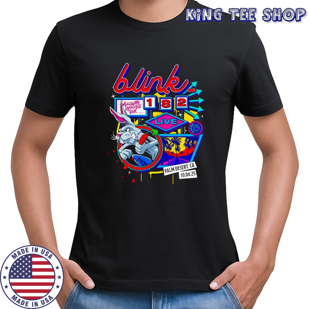 Blink182 live Impossible Tour Palm Desert CA October 4th 2025 concert poster shirt