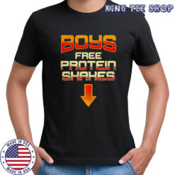 Boys free protein shakes funny Gym shirt