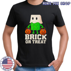 Building Bricks Halloween Brick or Treat Ghost Builder Funny shirt