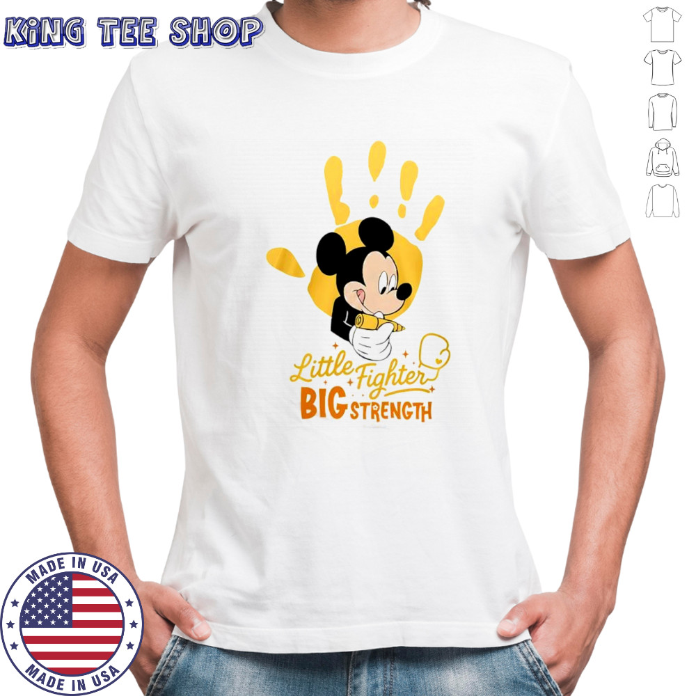Cancer Awareness Mickey Mouse little fighter Big Strength shirt