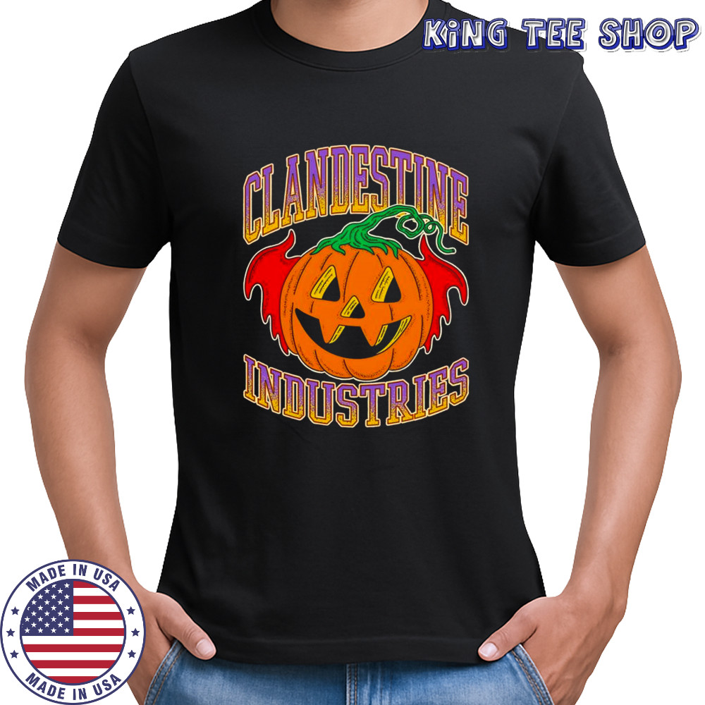 Clandestine Industries Bat Pumpkin Halloween shirt