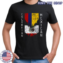 Colombian Mexican Flags Ripped Torn Colombia Mexico shirt