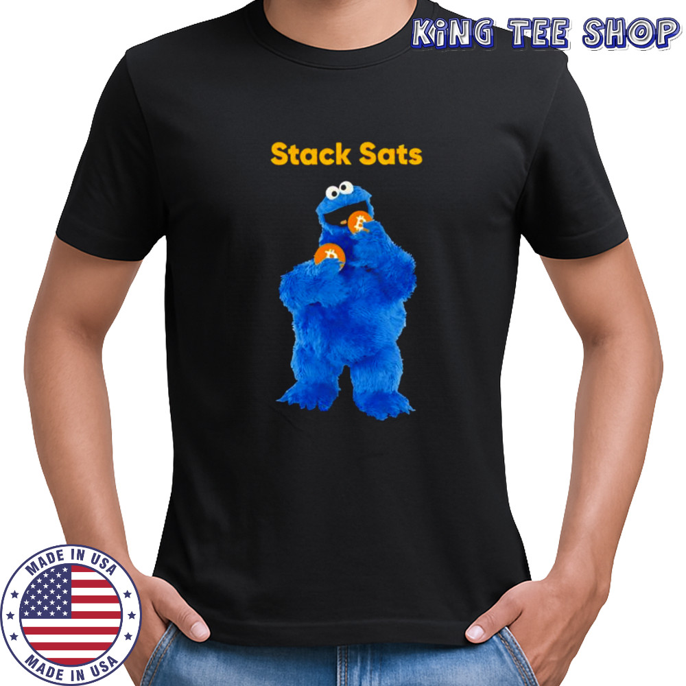 Cookie Monster Stack Sats coins shirt