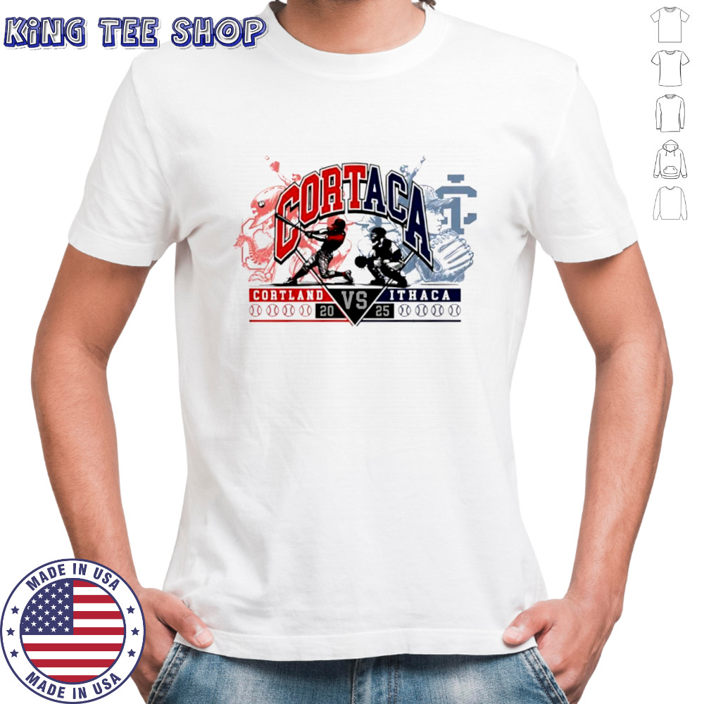 Cortaca Cortland vs Ithaca 2025 baseball T-shirts