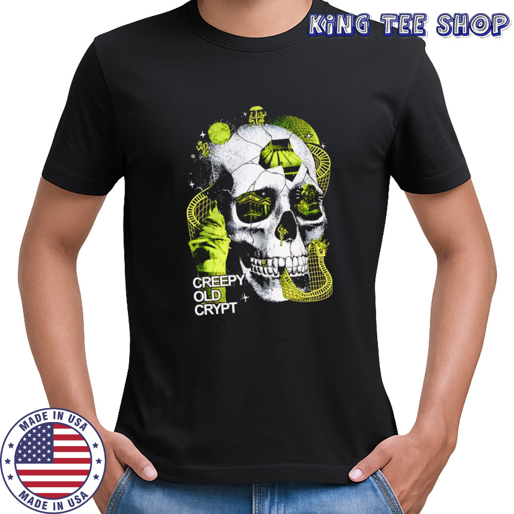 Creepy Old Crypt skull theme parks shirt