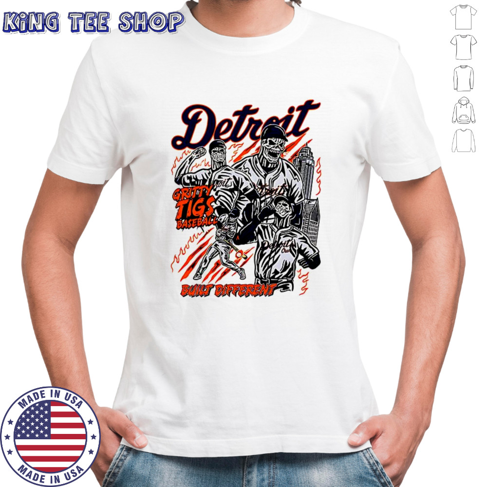 Detroit Tigers Built Different skeleton shirt