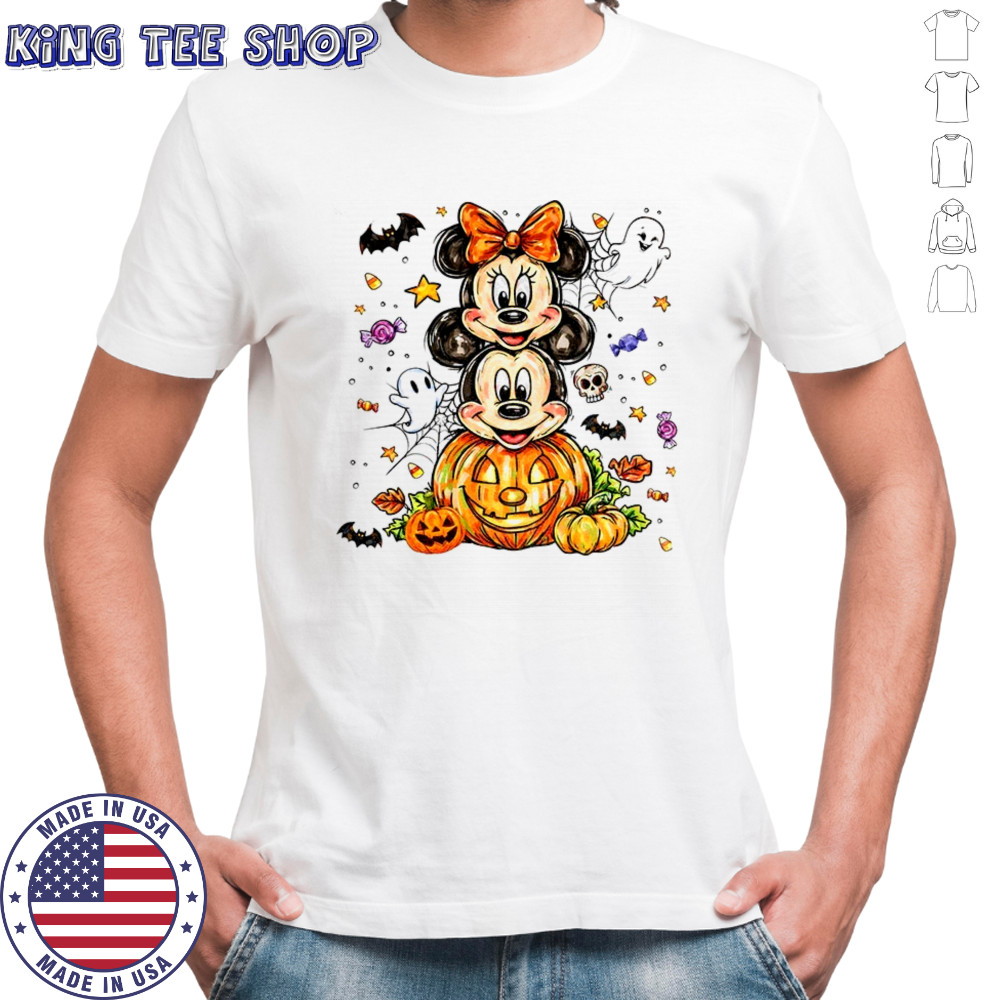 Disney Mickey mouse pumpkin ghost Halloween shirt