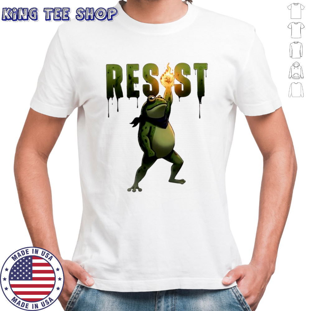 Fire Fist Resist Frog Portland Protest Frog shirt