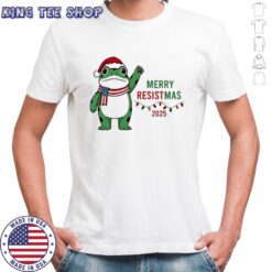 Frog Portland Merry Resistmas Christmas Holiday T-shirt