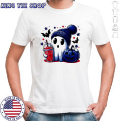 Ghost Halloween x Buffalo Bills football beanie pumpkin bats shirt