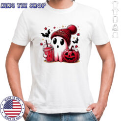Ghost Halloween x San Francisco 49ers football beanie pumpkin bats shirt