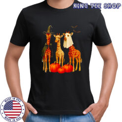 Giraffe Boo Mummy Witch Halloween Costume Giraffe Pumpkin shirt