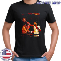 God KO the Devil the battle meme Halloween shirt