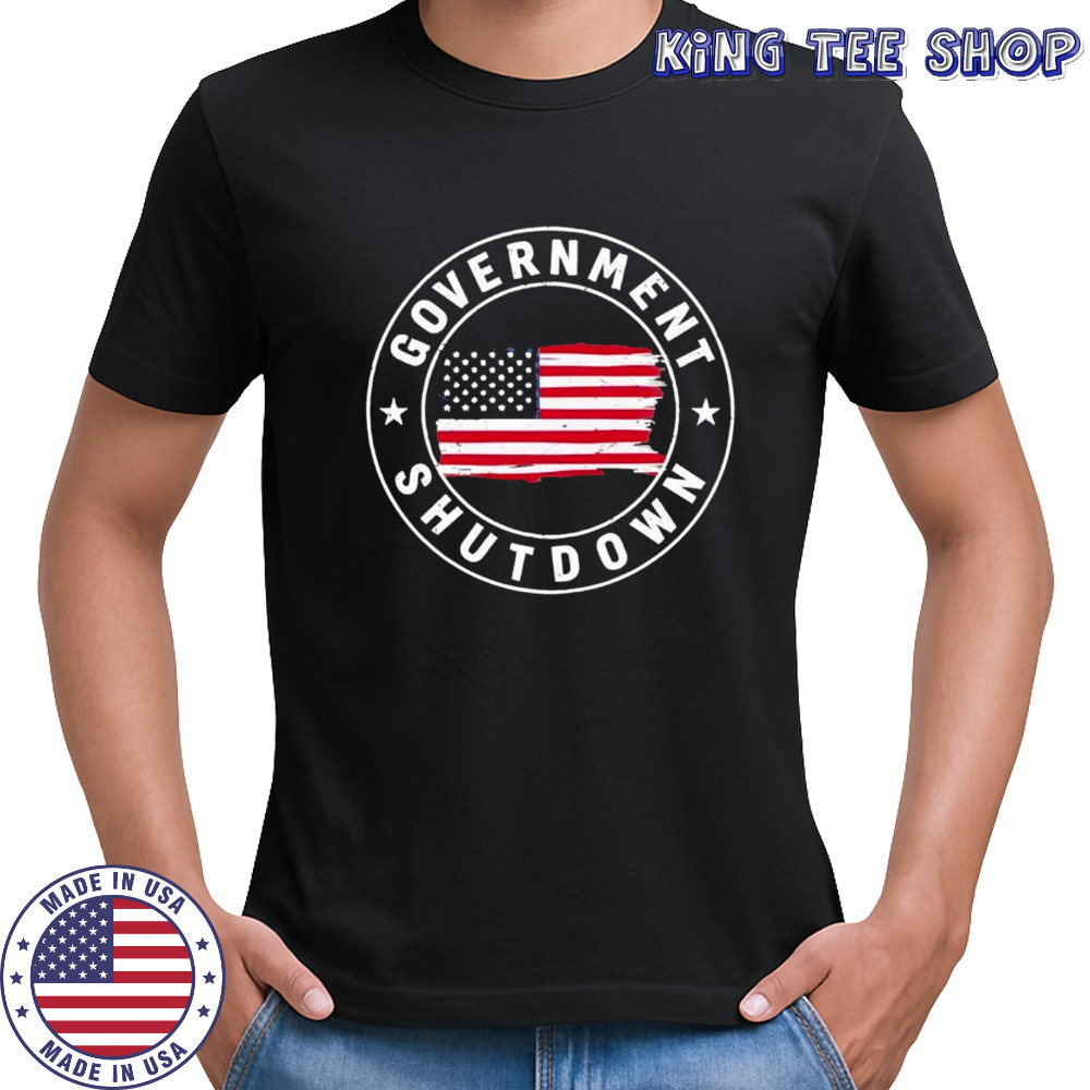 Government Shutdown 2025 American Flag Trump shirt