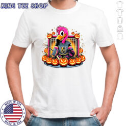 Halloween flamingo x Vegas Golden Knights NHL team logo shirt