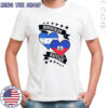 Honduran vs Haitian heart flags shirt
